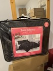 Juicy Couture Black Plush Crowns,Monogram,Hearts Embossed 4p QUEEN Comforter Set