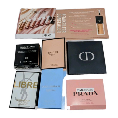 8 Luxury Lipstick Makeup & Fragrance Lot Gucci Dior Givenchy YSL D&G Perfume NEW - Picture 3 of 24