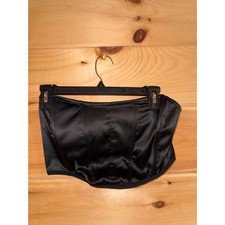 Women's Black Super Cropped Corset Style Top