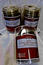 (3)Holiday Time 18 ft Clear Crystallized Rope Lights Indoor/Outdoor! New in Box!