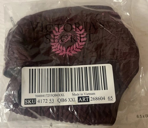 Victoria's Secret PINK Seamless High Leg Thong Panty Maroon Varsity Logo Sz XXL - Picture 5 of 6