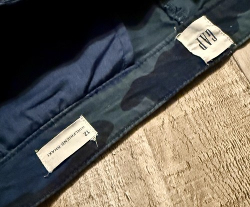 Gap Khakis Camouflage blau Print Girlfriend khaki roher Saum rosa gestreift 12 lesen - Bild 8 von 9
