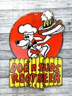 VINTAGE 12" DOG n SUDS ROOT BEER FAST FOOD GAS OIL SODA POP PORCELAIN AD SIGN