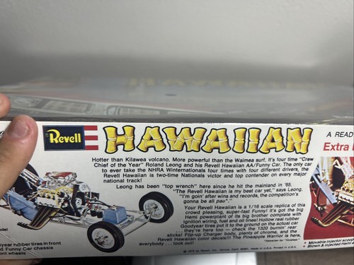 🏁 REVELL 85-0788 HAWAIIAN DODGE CHARGER Funny Car 1/16 1996 ISSUE🏁 STARTED - Picture 8 of 9