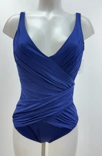 Gottex Blue Body Contour Shaper One Piece Swimsuit SZ 12 NWT $178