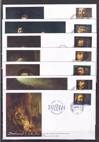 [G191805] Art Rembrandt Netherlands Nice Lot First Day Covers UNG