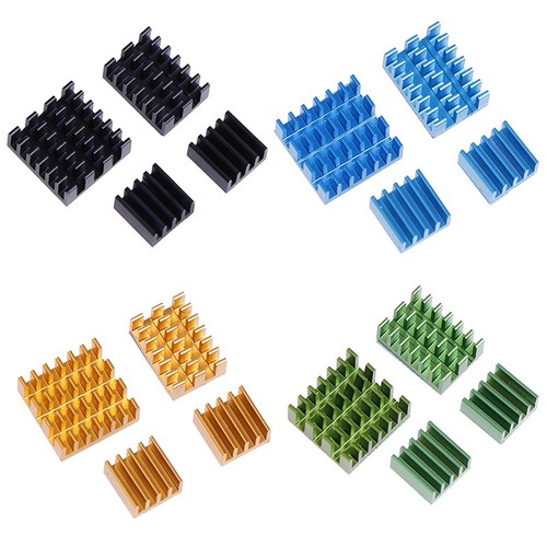 4Pcs For Raspberry Pi 4B Aluminum Heatsink Radiator Cooler Kit for Raspberry JEO - Afbeelding 3 van 14