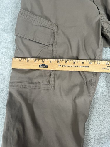 Pantalones cargo Duluth para hombre 38X34 Flex Dry On The Fly beige ligeros calce relajado - Imagen 9 de 11