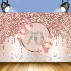 70th Backdrop Women Happy Birthday Party Seventy Lady Photo Background Banner