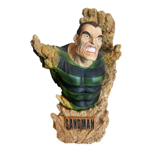 Sandman Bust Art Asylum Rogues Gallery Spider-Man 2002 w/ COA - Picture 2 of 7