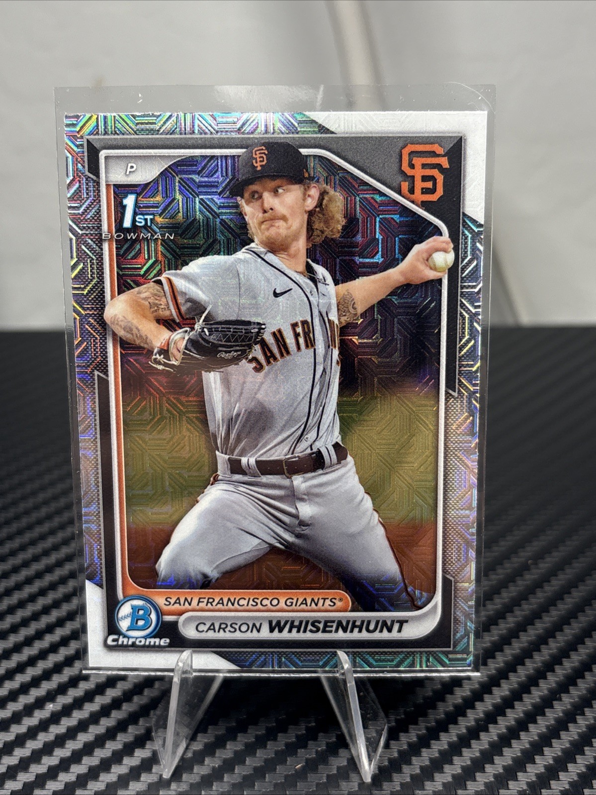 Carson Whisenhunt 2024 Bowman Chrome 1st Bowman Mojo Refractor #BCP-96 Giants
