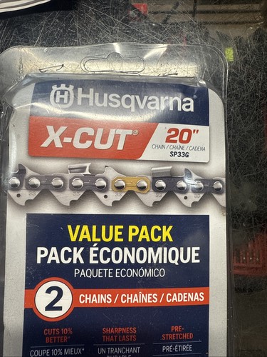 Catena per motosega Husqvarna X-Cut SP33G 18 pollici, confezione da 2, passo .325", calibro .050" - Foto 2 di 5