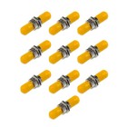 10 Pack Fiber Optic Adaptor ST to ST Singlemode Single Cable Connector Coupler