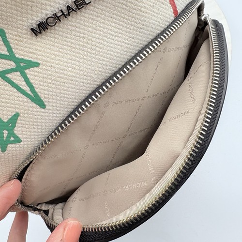 Rare Michael Kors Abbey Medium Backpack Graffiti Print Logo MK Bag MSRP $398 - Picture 7 of 15