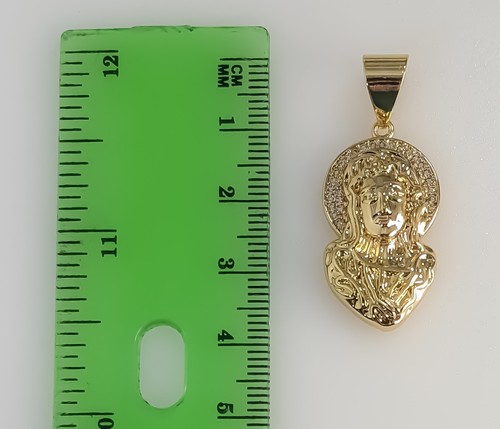 Vergoldeter Jesus Christus Kopf Gesicht Anhänger Charm Oro Jesucristo Rostro Dije - Bild 2 von 2