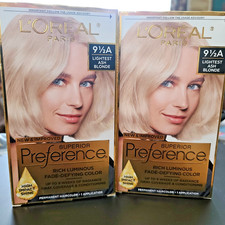 Loreal Superior Preference Permanent Hair Color 9 1/2A Lightest Ash Blonde 2pk
