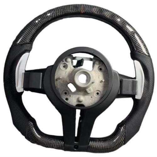 Carbon Fiber Leather Steering Wheel For BMW F06 F12 F13 F30 F80 M3 F82 M4 M2 M5 - Picture 2 of 6