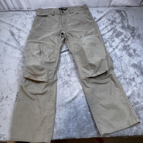 Hawx Work Pants Mens 38x32 Khaki Knee Pad Compartment Carpenter YKK Zip Stains - Picture 3 of 19