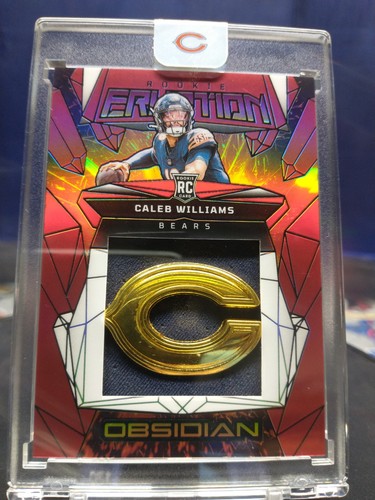 2024 Panini Obsidian Rookie Eruption Caleb Williams Gold Bears Logo* READ🔥🐻🔥