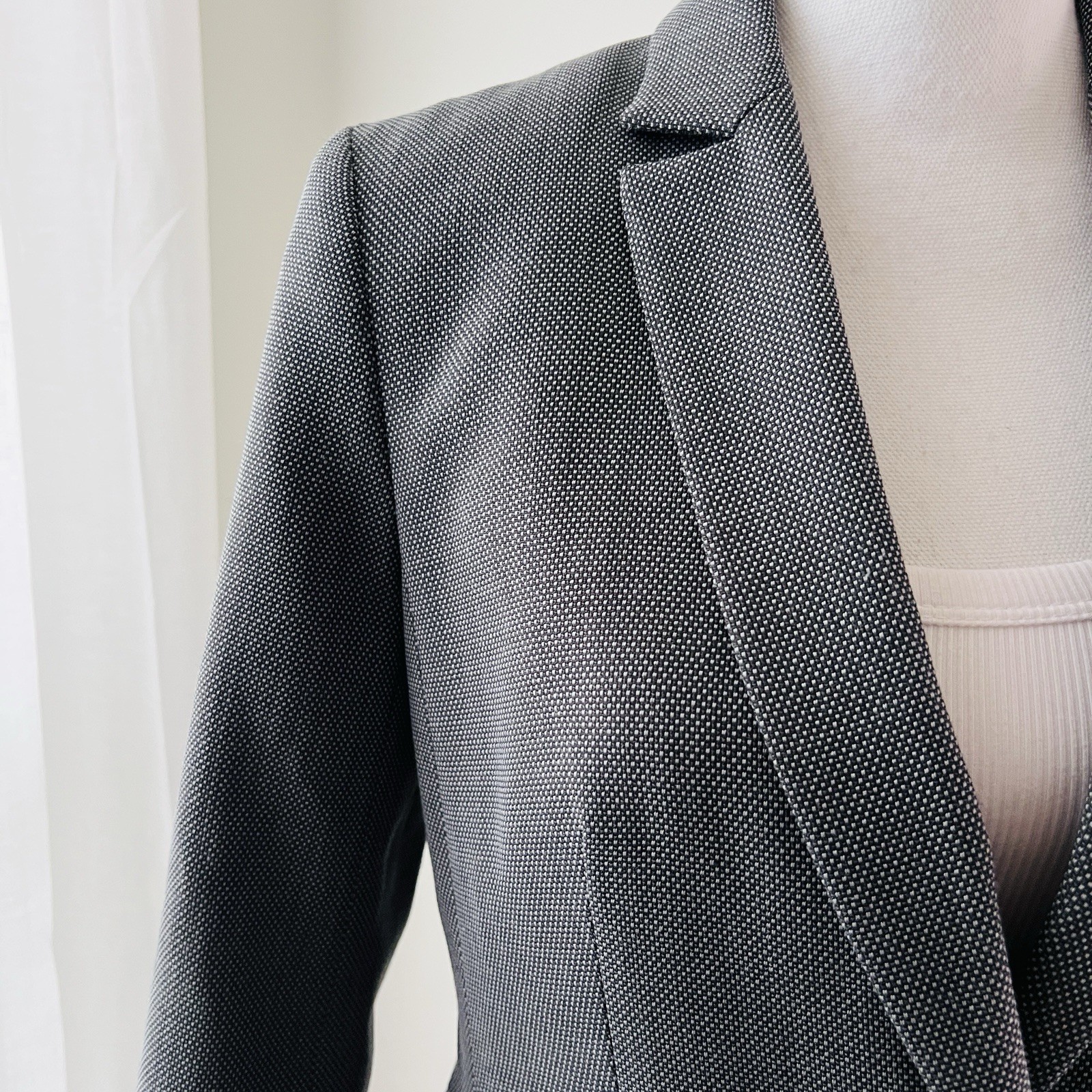 Talbots Charcoal Gray Single Button Wool Blend Wo… - image 3