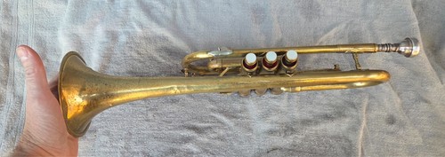 RARE N. E. HAGER Deluxe Cornet 1937 Blessing Stencil Michigan PLAYABLE SLIDES - Bild 3 von 19