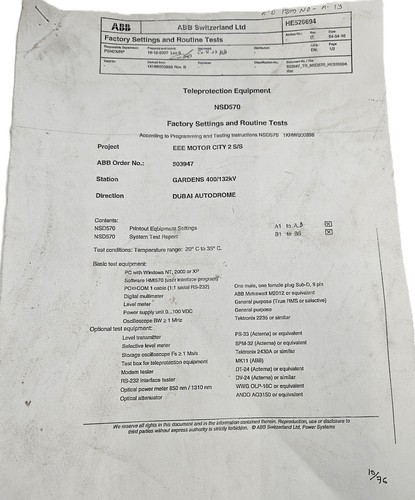 ABB NSD570 TELEPROTECTION EQUIPMENT SPS MODUL HE512096 [FAST SHIPPING] - Bild 18 von 18