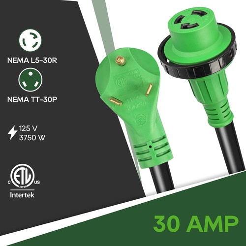 RVGUARD 30 amp 25 ft RV Lockable Power Extension Cord TT-30P to L5-30R - Picture 6 of 6