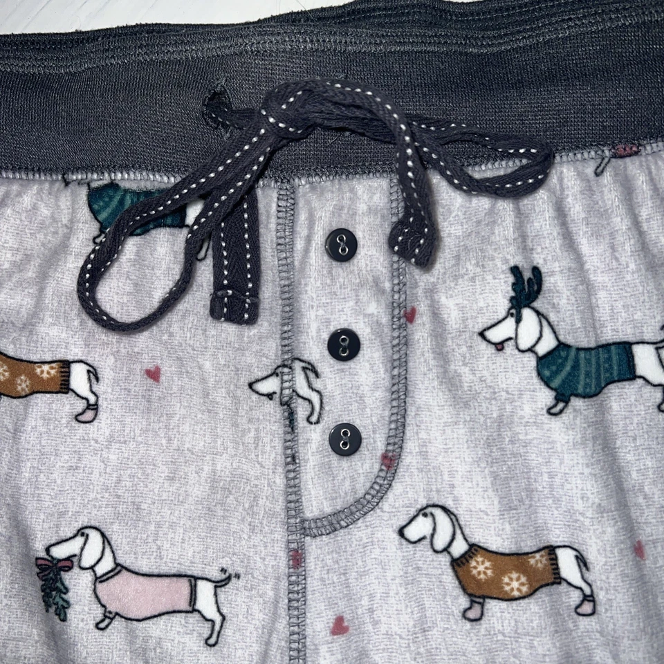 Calça pijama Secret Treasures tamanho pequeno Dachshund Wiener salsicha cachorro macio Natal - Imagem 4 de 4
