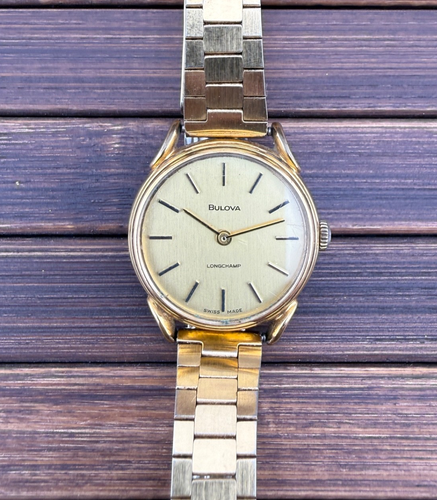 Orologio donna Bulova Longchamp anni 1960 Placcato 28mm carica manuale - Imagen 4 de 14