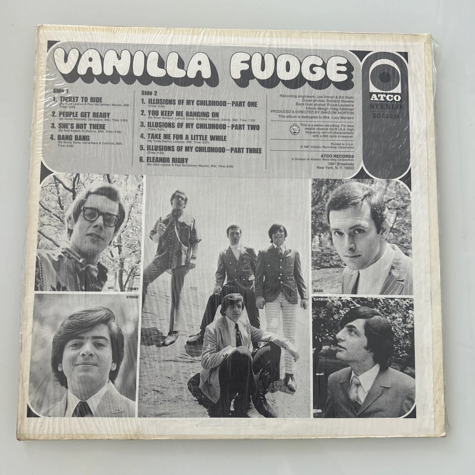 "Vanilla Fudge" 1st ALBUM  Atco SD 33-224; STILL IN SHRINK WRAP;'69 YELLOW LABEL - Image 2 of 4