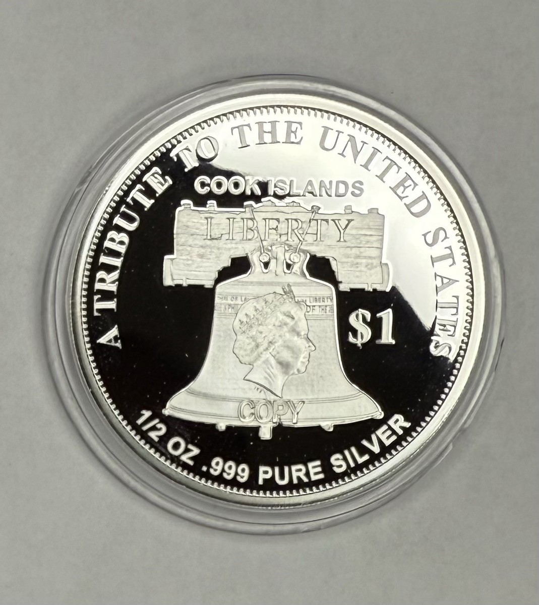 2021 Double Liberty Silver Dollar Cook Islands 1/2 oz .999