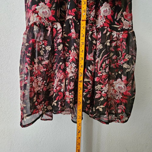 O.P.T. Anthropologie NWT Floral Print Semi Sheer Asymmetrical Maxi Dress Sz M - Picture 22 of 22
