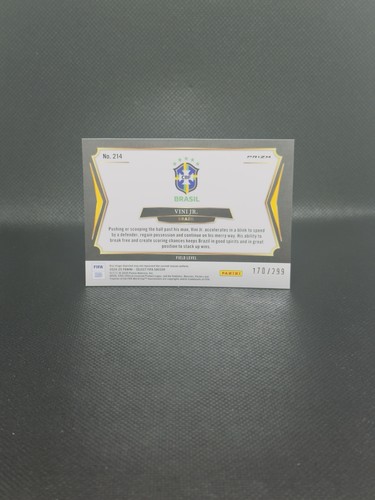 2024-25 Select FIFA Soccer Vini Jr Pink MOJO Prizm /299 field level - Picture 2 of 3
