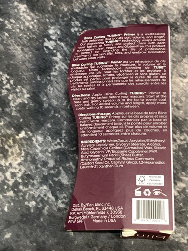 3 Blinc CURLING TUBING PRIMER Wimpernverstärker tierversuchsfrei 0,15 Oz NEU - Bild 4 von 5