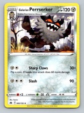 Pokemon Galarian Perrserker Crown Zenith 085/159 Near Mint NM