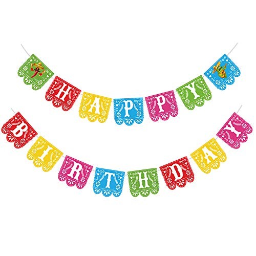  Fiesta Birthday Banner Decorations, Mexican Theme Party Decor, Cinco de Mayo  - Picture 2 of 7