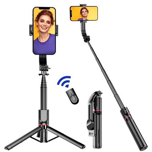 41 Inch Aluminum Alloy Selfie Stick Phone Tripod, Extendable 3 in 1 Selfie Stick - Bild 11 von 12