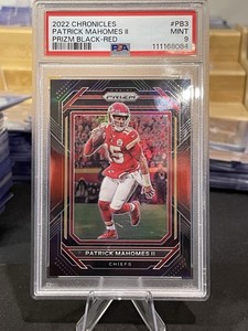 2022 Panini Chronicles - Prizm Black Patrick Mahomes II #PB-3 Red /99