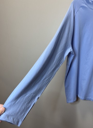 Jockey T Shirt Hoodie Long Sleeves Size XL Blue Moisture Wicking - Picture 4 of 9