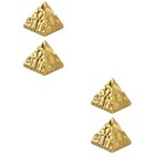 4 PCS Egypt Pyramid Model Khufu Pyramid Psychological Sand Table Decor (Golden)