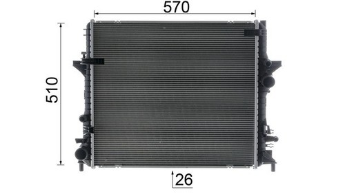 RADIATOR ENGINE COOLING CR 1929 000P FOR JAGUAR XJ XF/SPORTBRAKE 508PS 5.0L XJ - Picture 11 of 16