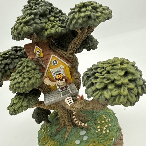 VINTAGE DANBURY MINT DISNEY "WINNIE THE POOH" OWL'S HOUSE FIGURINE EUC - Picture 2 of 7
