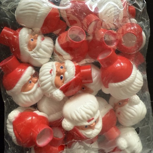 Vintage Kunststoff-Blasform Mini Weihnachtsmann Scheinwerfer Abdeckungen 20 Stück NEU alter Lagerbestand - Bild 4 von 4