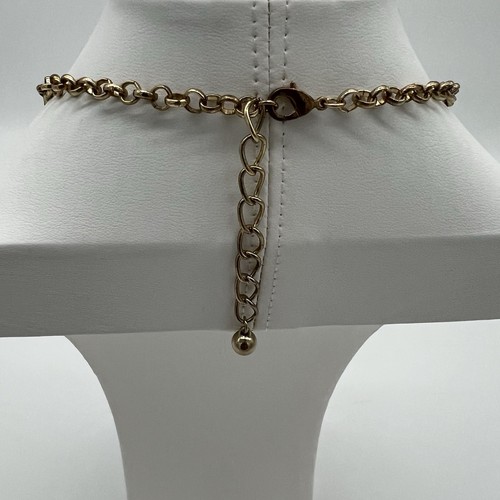 Collana Bavaglino Perline Multicolore Vintage Catena Oro Dichiarazione Costume Gioielli - Foto 2 di 9