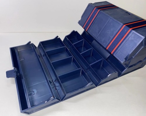 Vintage ROLYKIT - Blue Roll Up Organizer - Arts Crafts Fishing Tackle Box Tools - Picture 8 of 11