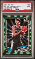 2023 Panini Donruss #220 Victor Wembanyama Holo Green Laser PSA 9