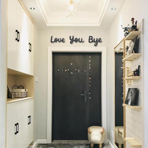 Love You Bye Sign Wall Art Crafts Decorative Wooden Plaque Modern Home Decor NEW - Picture 5 of 5