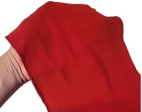 Fabric Scrap Lot Red 92% Polyeste 8% Lycra 56"x 24" Total - 28" x 8" Average - Picture 2 of 10