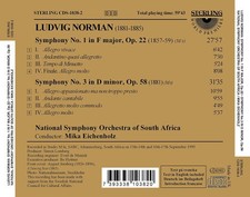 Norman: Symphony No. 1 in F Major and Symphony No. 3 in D Minor