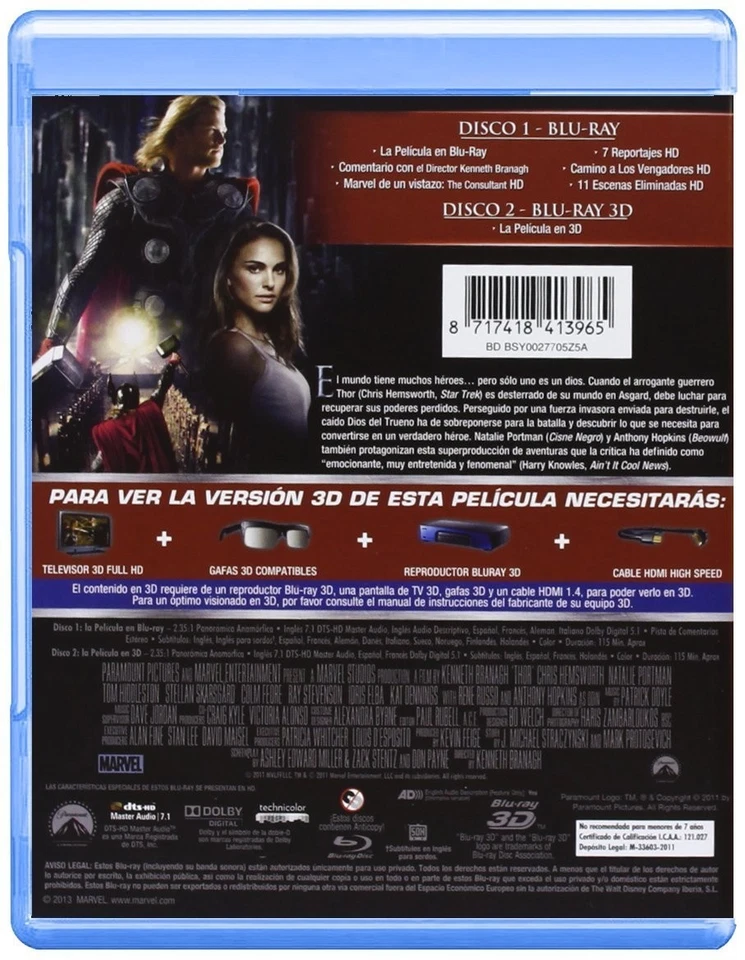 Thor [Blu-ray] (3D + 2D) [Blu-ray] - Image 2 of 4